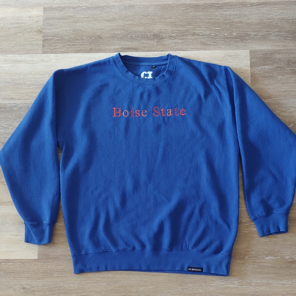 CI Sport Boise State Broncos Adult Pullover Sweatshirt Blue Size XL